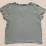 Brandy Melville sage green ashlyn notched t-shirt Photo 1