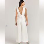 Aakaa  Ruffled Tulle Bodice White Jumpsuit Photo 1