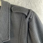 Torrid 5 5X Textured Ponte Crop Military Jacket Black Gold Button Ribbed Women's Photo 5