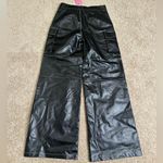 Edikted ‎ Faye Faux Leather Cargo Pants Photo 4