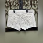 Big star Alex mid rise stretchy fit white denim shorts Photo 4