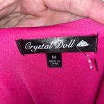 Crystal Doll  Floral One Shoulder Dress Ruffle Hem Party Pink Size M‎ Photo 3