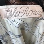 Lela Rose Women’s Taupe and Black Embroidered Top Silk Lined Dress Size 6 Photo 9