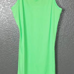 Almost Famous Bright Green Swim Cover-Up Dress Size XL Stretchy Adjustable Straps Photo 0