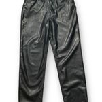 Abercrombie & Fitch  Black Vegan Leather Ultra High Rise Ankle Straight Pants 28 Photo 1