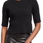 Naadam silk and cashmere knit twist back short sleeve top Black Size M Photo 0