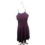 Socialite  Purple Plum Small‎ Scalloped Mini Skater Halter A-Line Dress Keyhole Photo 1