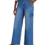 KanCan Londyn High Rise Cargo Wide leg jeans casual everyday size 28 women’s Blue Photo 0