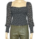 Reformation  Pinto Smocked Floral Top, Lucien Print, 1X Photo 3