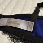 Victoria's Secret Victoria’s Secret Blue Shimmer & Black Unlined Demi Underwire Bra 36D Lace Photo 9
