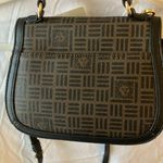 Anne Klein : Horsebit Flap satchel handbag- brown/black Photo 7