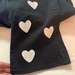 Caslon wide leg jeans womens size 14 black denim white hearts cute grunge punk Photo 6