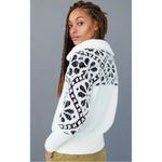 Anthropologie Pilcro Maia Cropped Quarter-Zip Pullover, White, Size S, EUC Photo 1