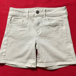American Eagle  Outfitters Women’s Sz 4 Khaki Twill Super Stretch Midi Shorts EUC Photo 0