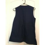 White Cross Women's Button Front Scrub Vest Nurse Hospital Medical Size XS Blue Photo 3