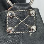 Faiez‎ Halabi Buenos Aires Womens Pebbled Leather Shoulder Hobo Bag Black Small Photo 6