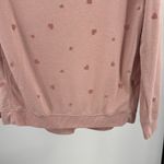 Jane and Delancey  Pink velvet heart Sweatshirt lightweight M casual pastel Photo 5