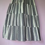 Studio West  Size M Blue and White Striped Midi Dress Boho Aztec Southwestern Photo 7