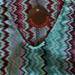 Karina Grimaldi NWT  “Nicole” Knit Dress Size XS Teal Zig Zag Photo 8