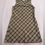 Kathy Ireland  vintage Beige and Black Plaid Midi Dress Photo 0