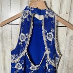 Lovers + Friends Lovers‎ + Friends Revolve Moonlit Mini Dress Lace Royal Blue Halter Womens XS Photo 3