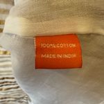 Oliphant Design 100% Cotton Gold Stripe Flutter Sleeve Dress Women’s Size Small Photo 14