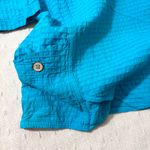 Vermont Country Store Textured Popover Half Sleeve Tunic Blue Top Size S Photo 6