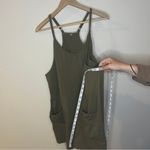 Romper Dress Shorts Women Large Green Adjustable Straps Pockets Summer Lined Photo 4