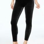 Spanx  Velvet Black High Waisted Leggings Size Large Fall Holidays Christmas Photo 0