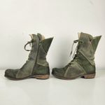 Rovers Womens Boots Green Leather Lace Up Zip Ankle Mid Calf Casual Stylish Size 7 Photo 2