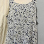 Coldwater Creek Plus Size 2X Gray Floral Print Sleeveless Semi-Sheer Top Women Photo 0