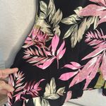 CAbi Beach Club Dress Floral Tropical Resortwear Sundress Black Pink Vacation Photo 2
