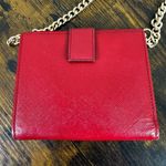 Salvatore Ferragamo Rare "Love" Compact Wallet Red Leather Photo 2