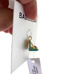 BaubleBar Blue Gold Jeweled Retro Vintage Record Player Charm Pendant Photo 2