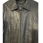 Leather Elements Medium Black Leather Jacket Removable Faux Fur Collar Pockets Photo 7