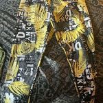 DKNY Sport Yellow, Black & White Stretch Leggings β Size XL Photo 2