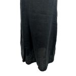 James Perse  Dress Short Sleeve Shift T-Shirt Linen Black Size 2 Medium Photo 2