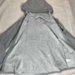 Cable & Gauge | Gray faux fur Lined Open Front Hooded Sweatshirt | Large Photo 2
