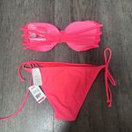 PINK - Victoria's Secret NWT VS pink neon coral studded strapless bikini Photo 3