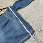 Cloth & Stone  Women’s Denim Off Shoulder Chambray Blouse Top Longsleeve Size L Photo 11