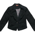 Modcloth Blazer Size XS Black Lined Hearts Dark Academia Twee Preppy Oxford Photo 0