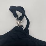 BETH RICHARDS Bikini Swimsuit Top Linx Black Silver Chain Beach Swim NWT Small Photo 9