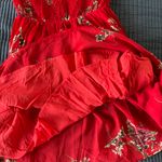 Showpo NWOT red floral smocked off the shoulder dress Photo 4