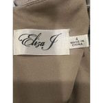 Eliza J Eliza‎ J Jewel Embellished Illusion Metallic Sheath Sleeveless Dress Taupe Sz 4 Photo 2