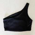 Madewell Womens Bikini Top Ribbed One-Shoulder Longline Swim UPF 50 Black Size M Photo 4