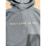 Oversized Hoodie Pullover Sweatshirt Don't Look At Me One Size Blue Size L Photo 1