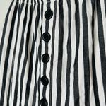 Cupcakes and Cashmere Black White Striped Faux Front Button Midi Skirt Size 2 Photo 5