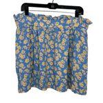 Who What Wear  Blue Daisy Print Skirt Women's Size XL (No Belt) Photo 0