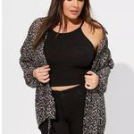 Torrid NEW Chiffon Kimono Shirt Cheetah Animal Print Women's Size 1X Button Down Photo 1