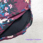 TOLANI burgundy floral shift dress roll shirt, women size 1X‎ Red Photo 3